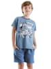 Denokids 2-delige outfit lichtblauw/blauw