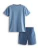 Denokids 2-delige outfit lichtblauw/blauw
