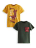 Denokids 2-delige set: shirts geel/kaki