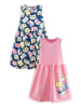 Denokids Sukienki (2 szt.) w kolorze jasnoróżowym ze wzorem