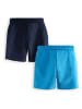 Denokids 2er-Set: Shorts in Dunkelblau/ Hellblau