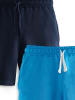 Denokids 2er-Set: Shorts in Dunkelblau/ Hellblau