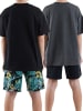 Denokids 2-delige set: shorts turquoise/zwart