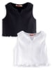 Denokids 2er-Set: Tops in Schwarz/ Weiß