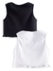 Denokids 2er-Set: Tops in Schwarz/ Weiß
