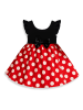 Denokids Kleid in Schwarz/ Rot