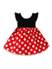 Denokids Kleid in Schwarz/ Rot