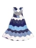 Denokids Kleid in Blau/ Weiß
