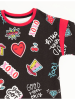 Denokids Kleid "Good Vibes" in Schwarz/ Bunt