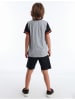 Denokids 2tlg. Outfit in Grau/ Schwarz