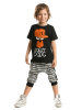 Denokids 2tlg. Outfit "DD" in Schwarz/ Grau
