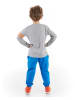 Denokids 2-delige outfit "Team" blauw/grijs