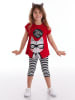 Denokids 2-delige outfit "Meow Pow" rood/zwart