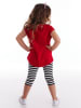 Denokids 2tlg. Outfit "Meow Pow" in Rot/ Schwarz