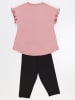 Denokids 2tlg. Outfit "Love Cats" in Rosa/ Schwarz