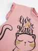 Denokids 2tlg. Outfit "Love Cats" in Rosa/ Schwarz