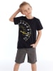 Denokids 2tlg. Outfit in Schwarz/ Grau