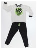 Denokids 2-delige outfit "No Task" grijs/zwart