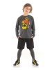 Denokids 2tlg. Outfit "Yo" in Anthrazit/ Schwarz