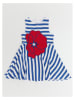 Denokids Jurk "Poppy" blauw/wit
