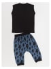 Denokids 2tlg. Outfit "Thunder Dino" in Schwarz/ Blau