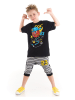 Denokids 2tlg. Outfit "Basketball" in Grau/ Schwarz