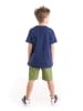 Denokids 2-delige outfit "Safari" blauw/groen
