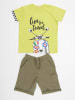 Denokids 2tlg. Outfit "Moto Tour" in Grün/ Khaki