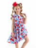 Denokids Kleid "Poppy" in Rot/ Blau