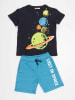 Denokids 2-delige outfit "Planets" zwart/lichtblauw