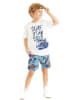Denokids 2-delige outfit "Surf" wit/meerkleurig