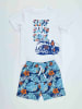 Denokids 2-delige outfit "Surf" wit/meerkleurig