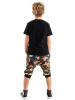 Denokids 2tlg. Outfit "Geometric Wolf" in Schwarz/ Bunt