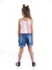 Denokids 2tlg. Outfit "Cat in Flowers" in Rosa/ Blau