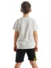 Denokids 2-delige outfit "Construction" wit/zwart