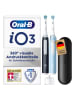 Oral-B 2tlg. Set: Elektr. Zahnbürsten "iO Series 3" in Schwarz/ Hellblau