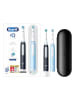 Oral-B 2tlg. Set: Elektr. Zahnbürsten "iO Series 3" in Schwarz/ Hellblau