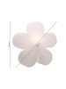 8 seasons Lampa dekoracyjna LED "Shining Flower" w kolorze białym - wys. 55 x Ø 60 cm