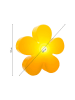 8 seasons Solar-Leuchte "Shining Flower" in Gelb - (H)55 x Ø 60 cm