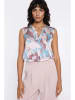Nife Blousetop lichtblauw/rosé