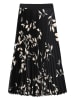 TATUUM Plisseerock in Schwarz/ Creme