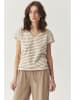 TATUUM Shirt in Creme/ Braun