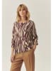 TATUUM Bluse "Afeliami" in Bordeaux/ Beige