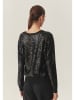 TATUUM Paillettenvest "Gloss" zwart
