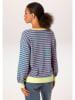 Aniston Pullover in Pink/ Petrol/ Gelb