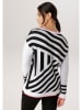 Aniston Pullover in Weiß/ Schwarz