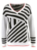 Aniston Pullover in Weiß/ Schwarz