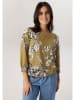 Aniston Bluse in Khaki/ Creme