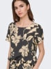 JDY Bluse "Troya" in Schwarz/ Beige