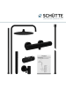 Schütte Thermostaat-regendoucheset "Aquaduct" zwart